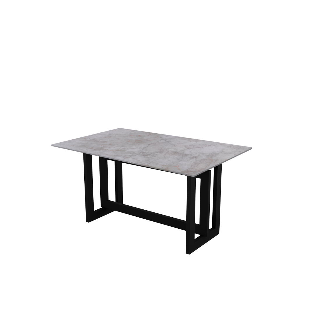 5ft Rectangular Crema Nova Natural Marble Dining Table