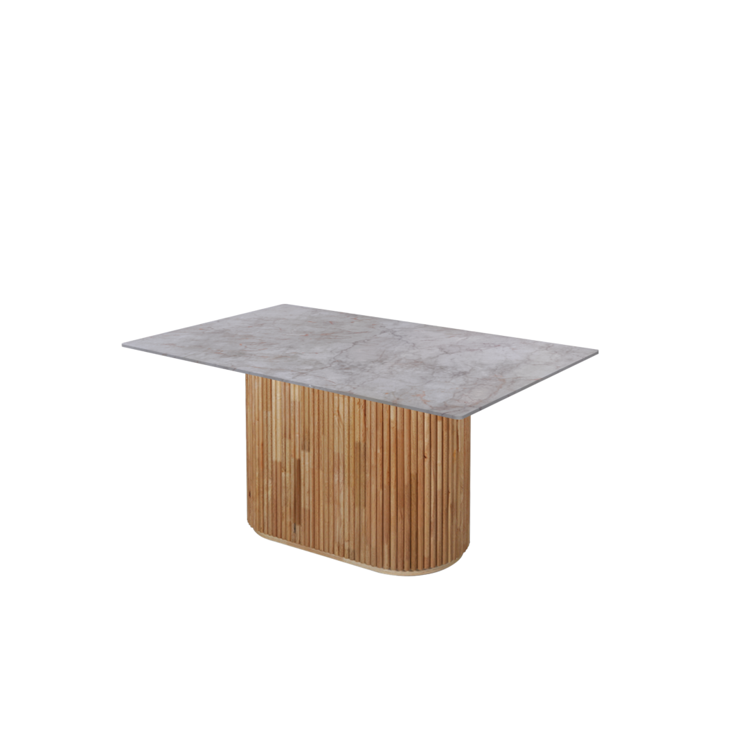 5ft Rectangular Crema Nova Natural Marble Dining Table