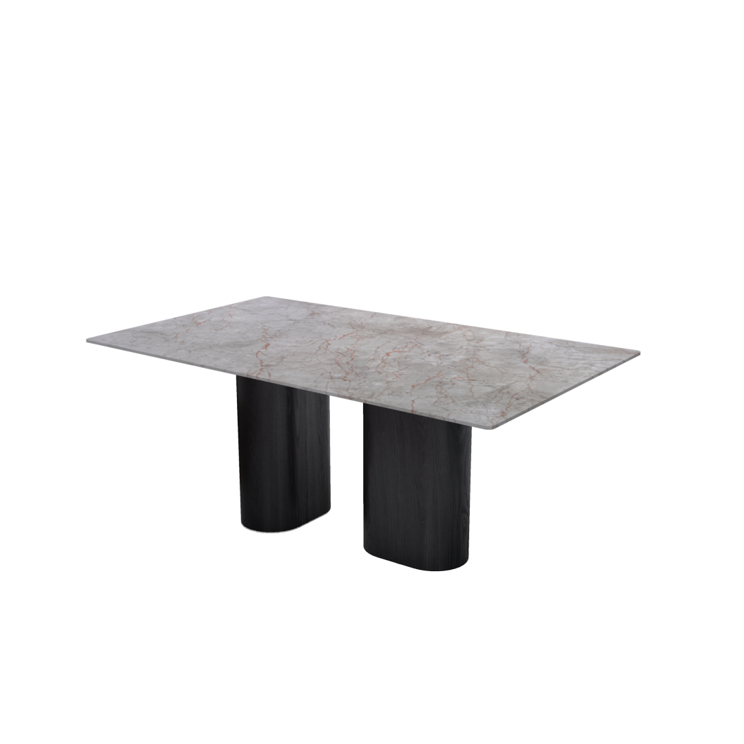 6ft Rectangular Crema Nova Natural Marble Dining Table