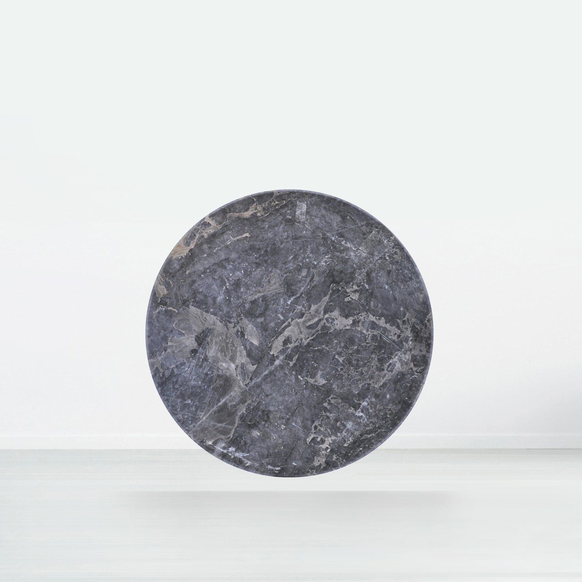 4.3ft Round Era Silver Natural Marble Dining Table