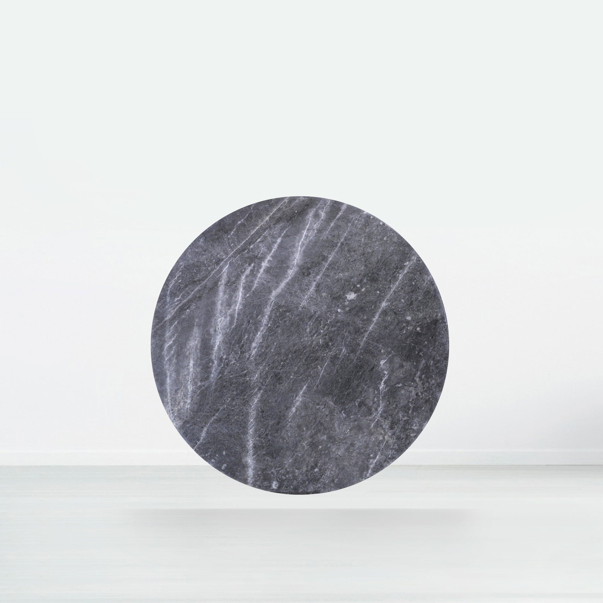 4.3ft Round Era Silver Natural Marble Dining Table