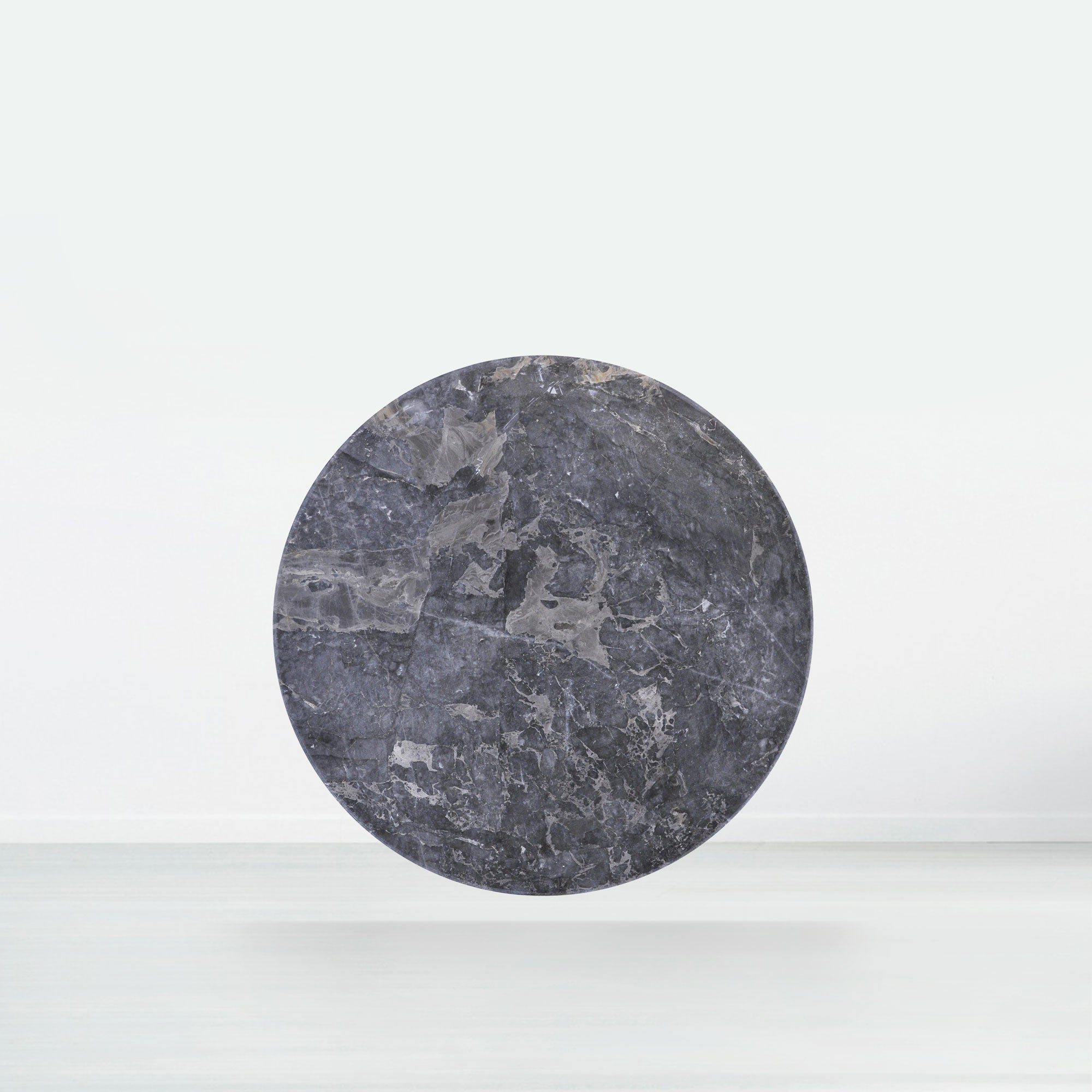 4.3ft Round Era Silver Natural Marble Dining Table