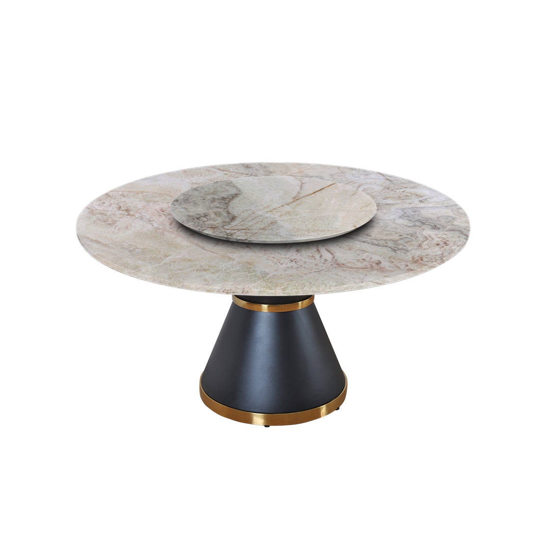 5ft Round Spider Onyx Natural Marble Dining Table