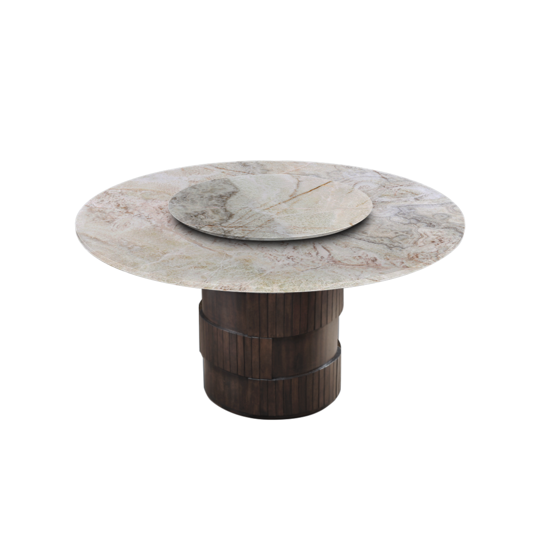 5ft Round Spider Onyx Natural Marble Dining Table