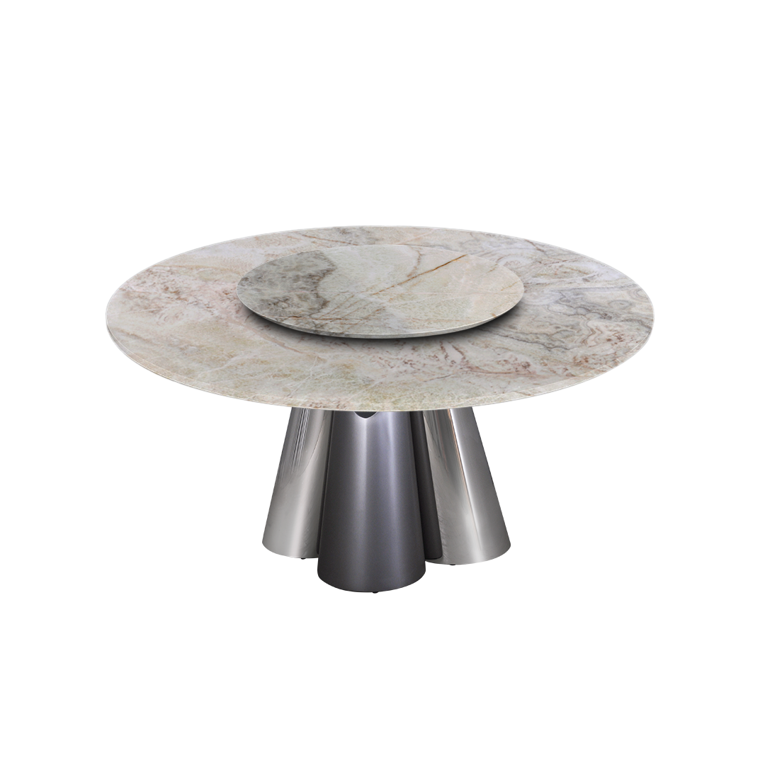 5ft Round Spider Onyx Natural Marble Dining Table