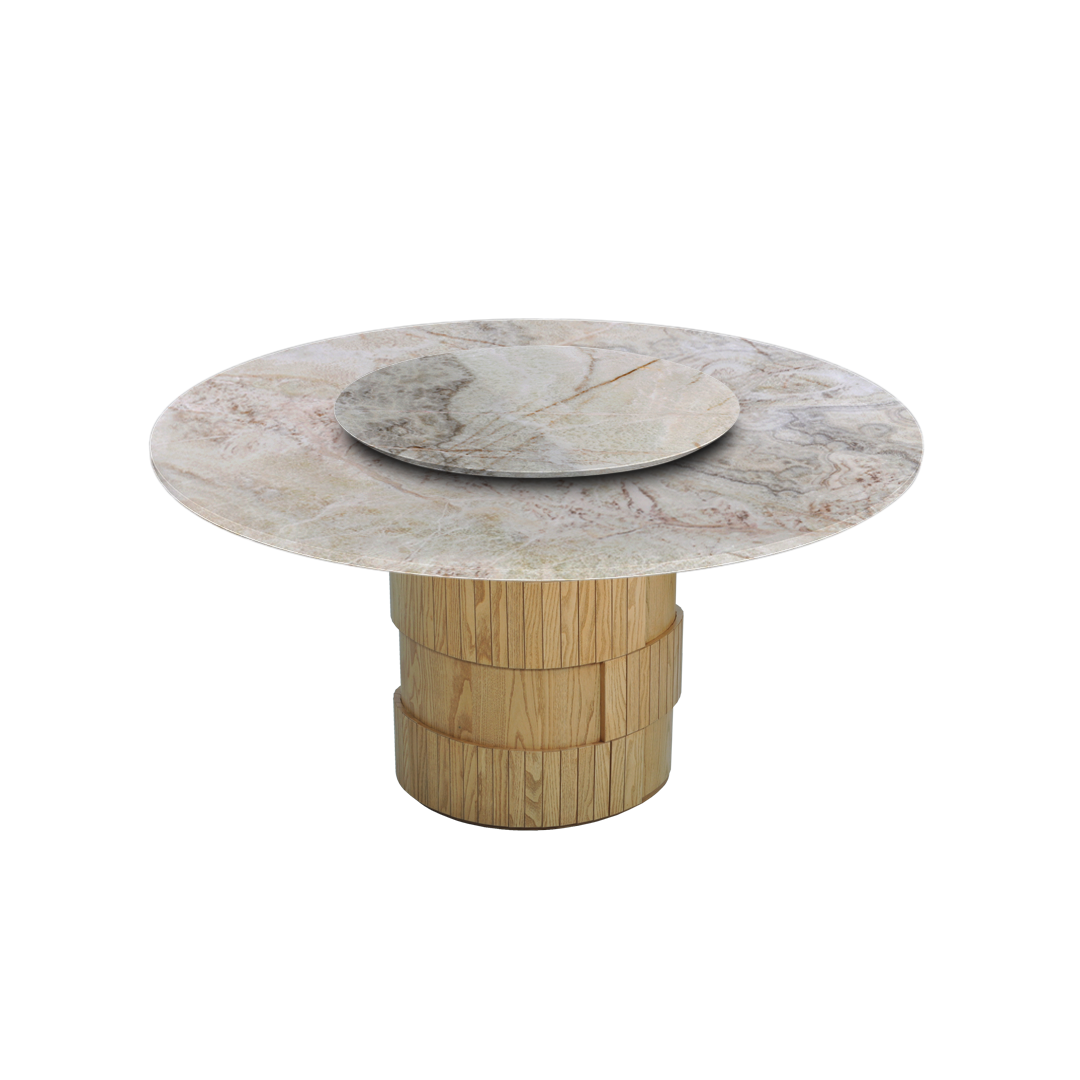 5ft Round Spider Onyx Natural Marble Dining Table