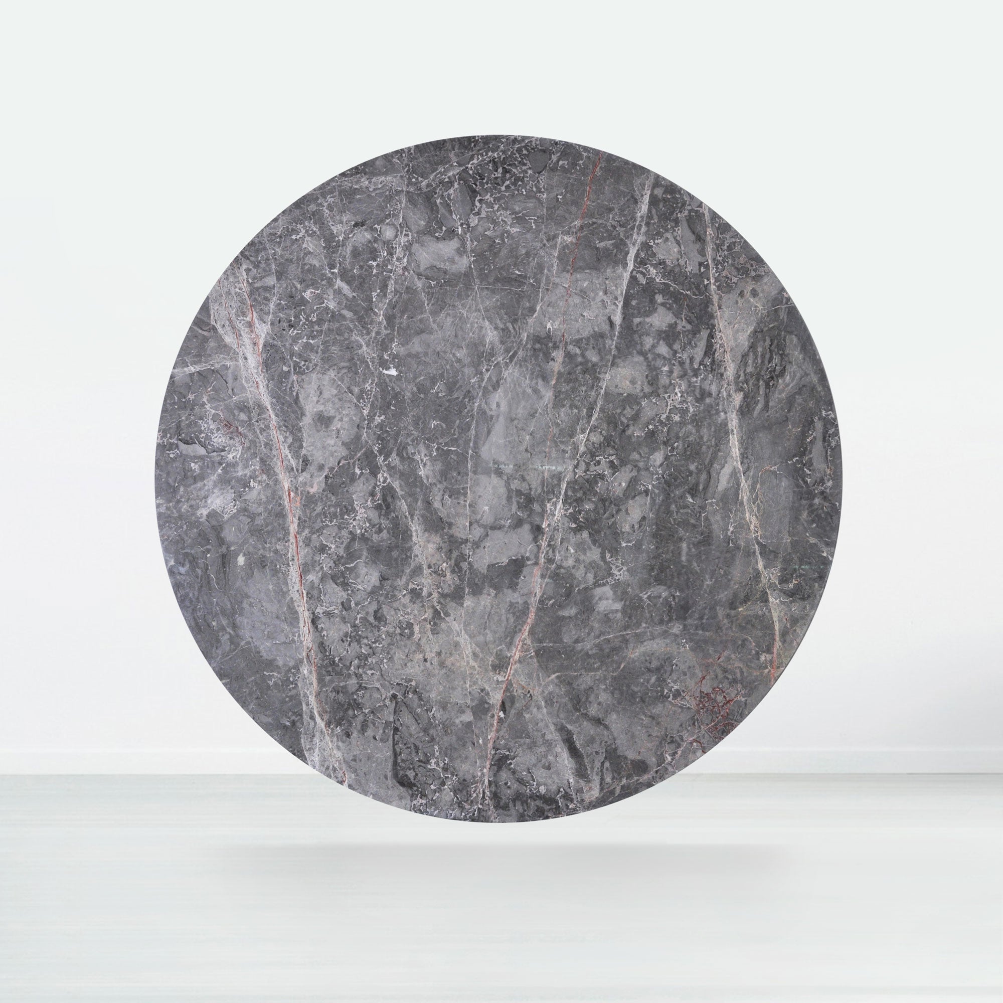 6ft Round Persian Grey Natural Marble Dining Table