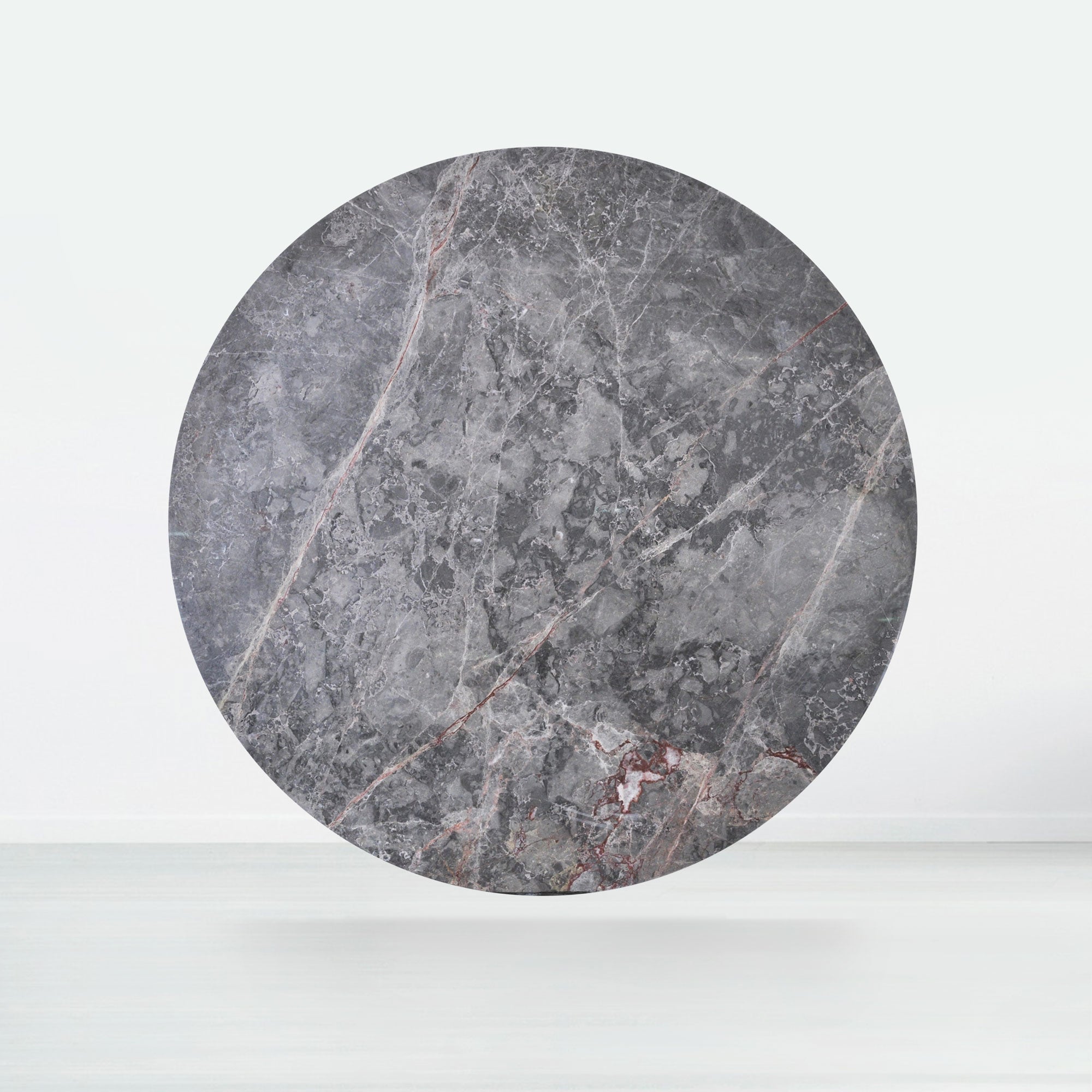 6ft Round Persian Grey Natural Marble Dining Table
