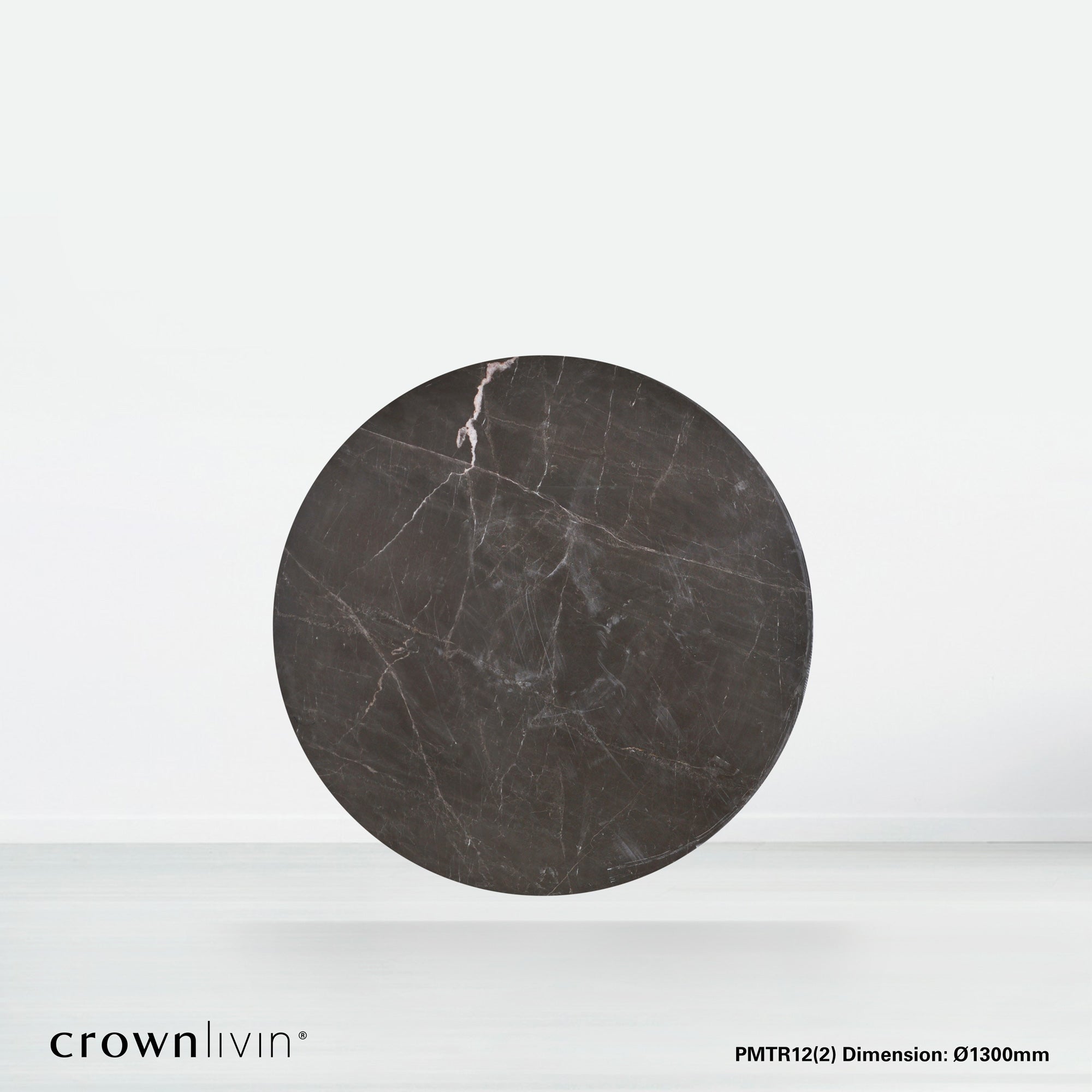 4.3ft Round Coffee Mousse Natural Marble Dining Table