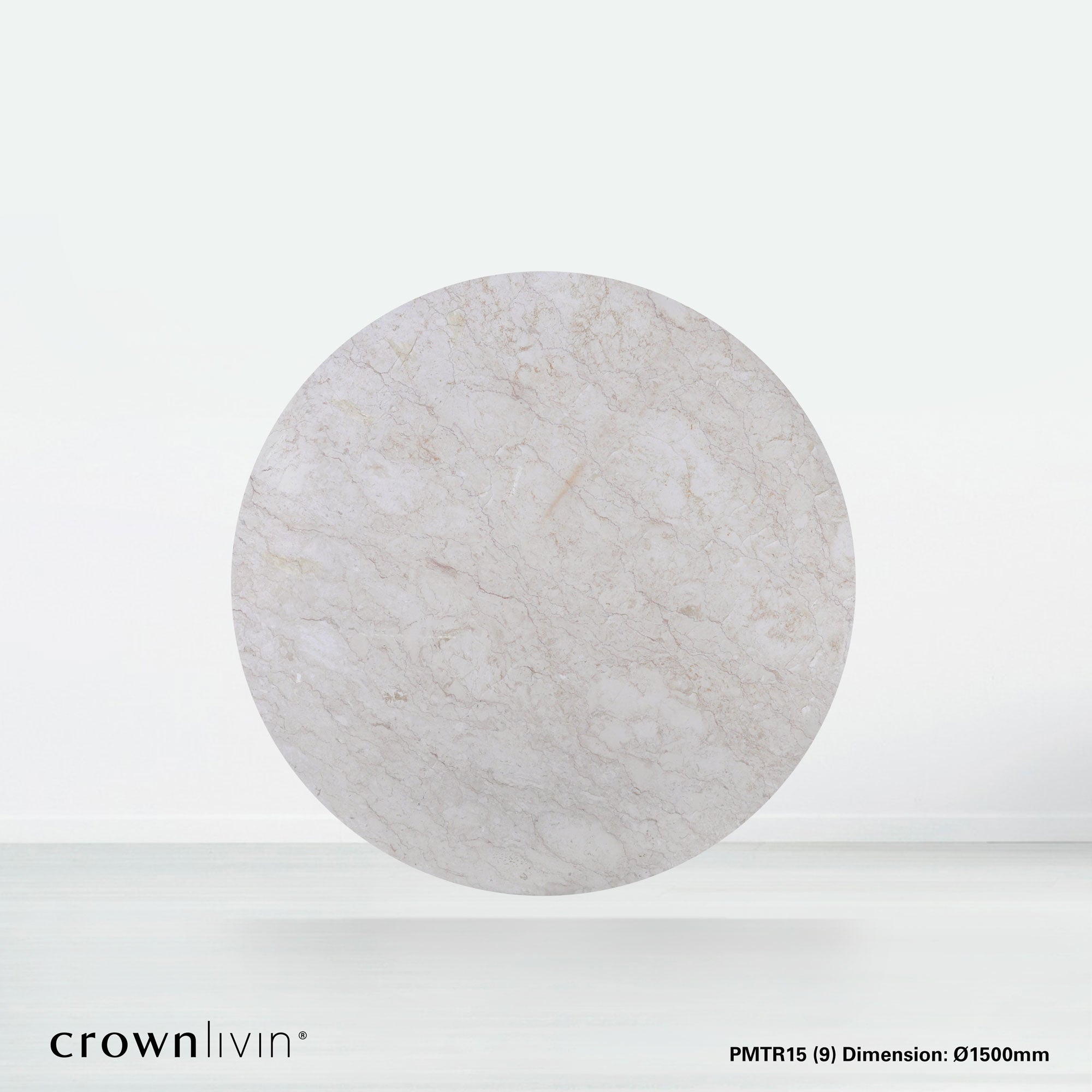 5ft Round Crema Marfil Natural Marble Dining Table