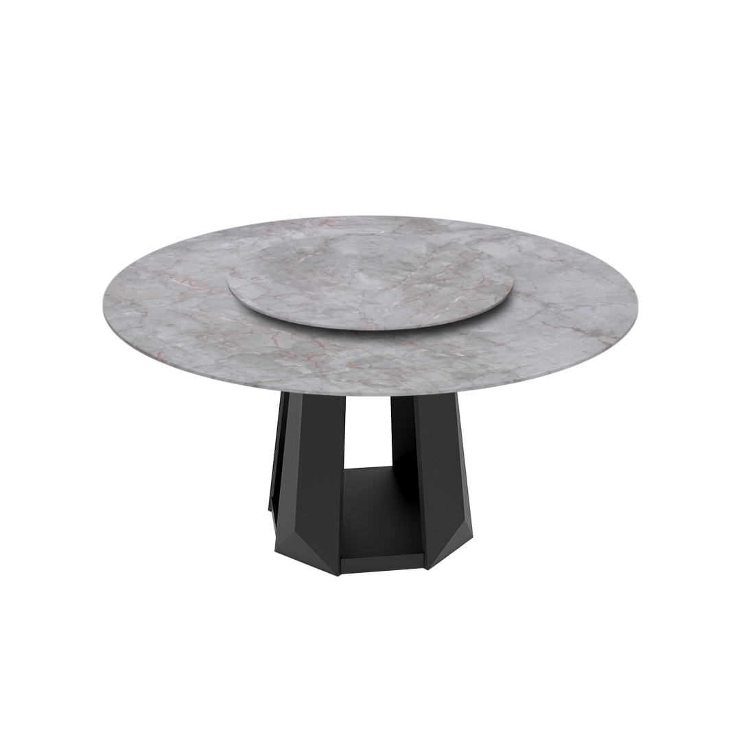 5ft Round Crema Nova Natural Marble Dining Table
