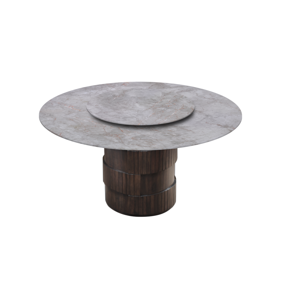 5ft Round Crema Nova Natural Marble Dining Table