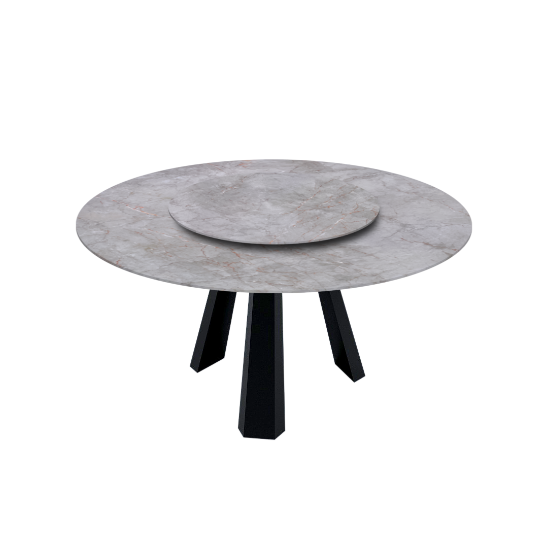 5ft Round Crema Nova Natural Marble Dining Table