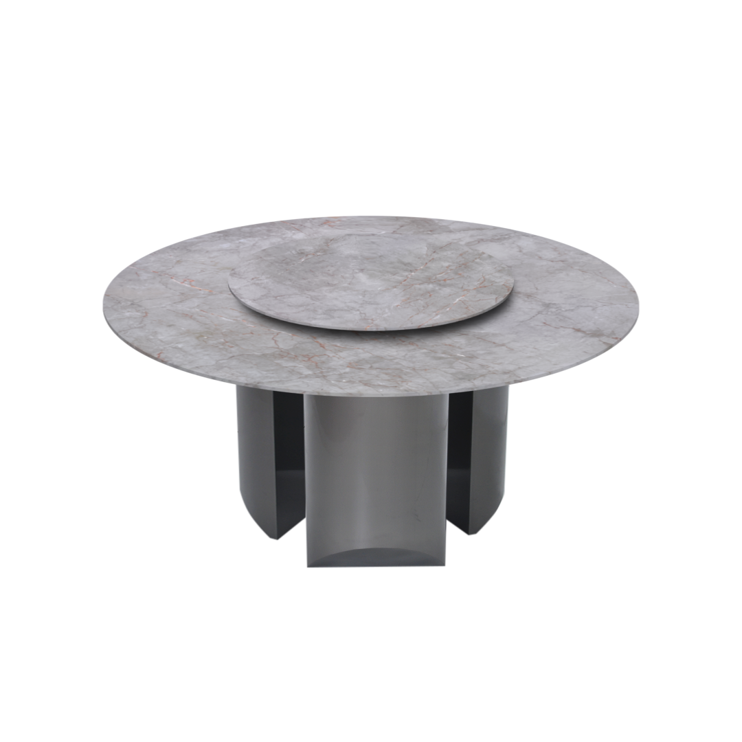 5ft Round Crema Nova Natural Marble Dining Table