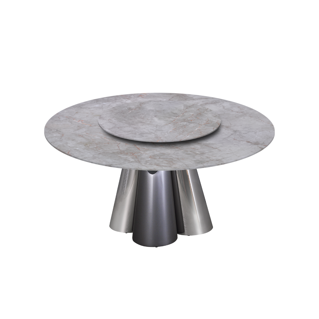 5ft Round Crema Nova Natural Marble Dining Table