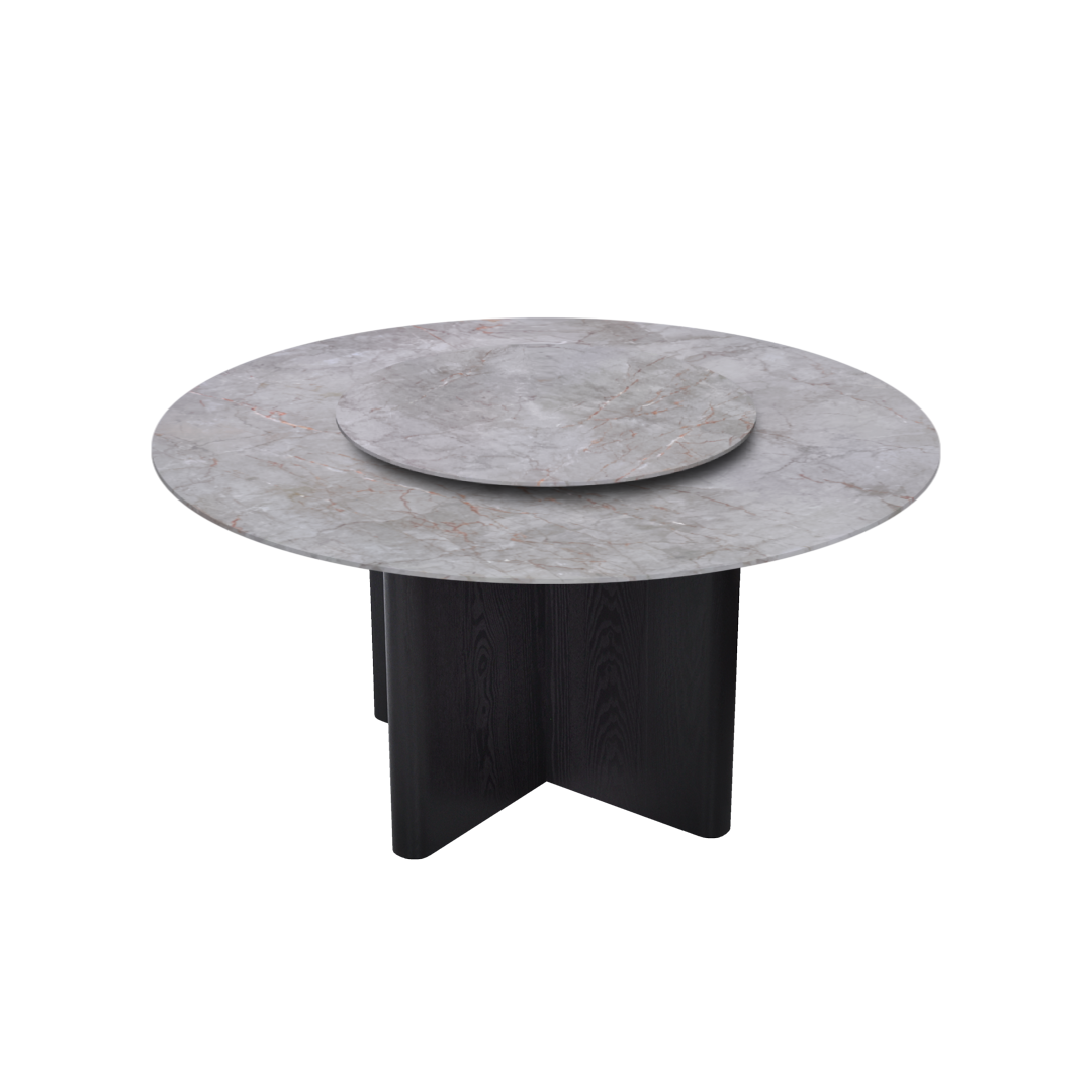 5ft Round Crema Nova Natural Marble Dining Table
