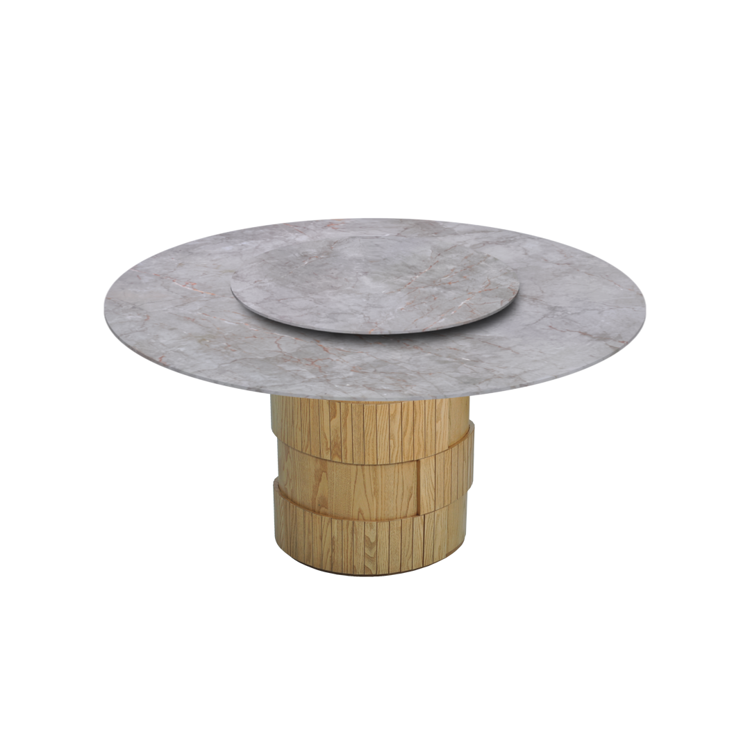 5ft Round Crema Nova Natural Marble Dining Table