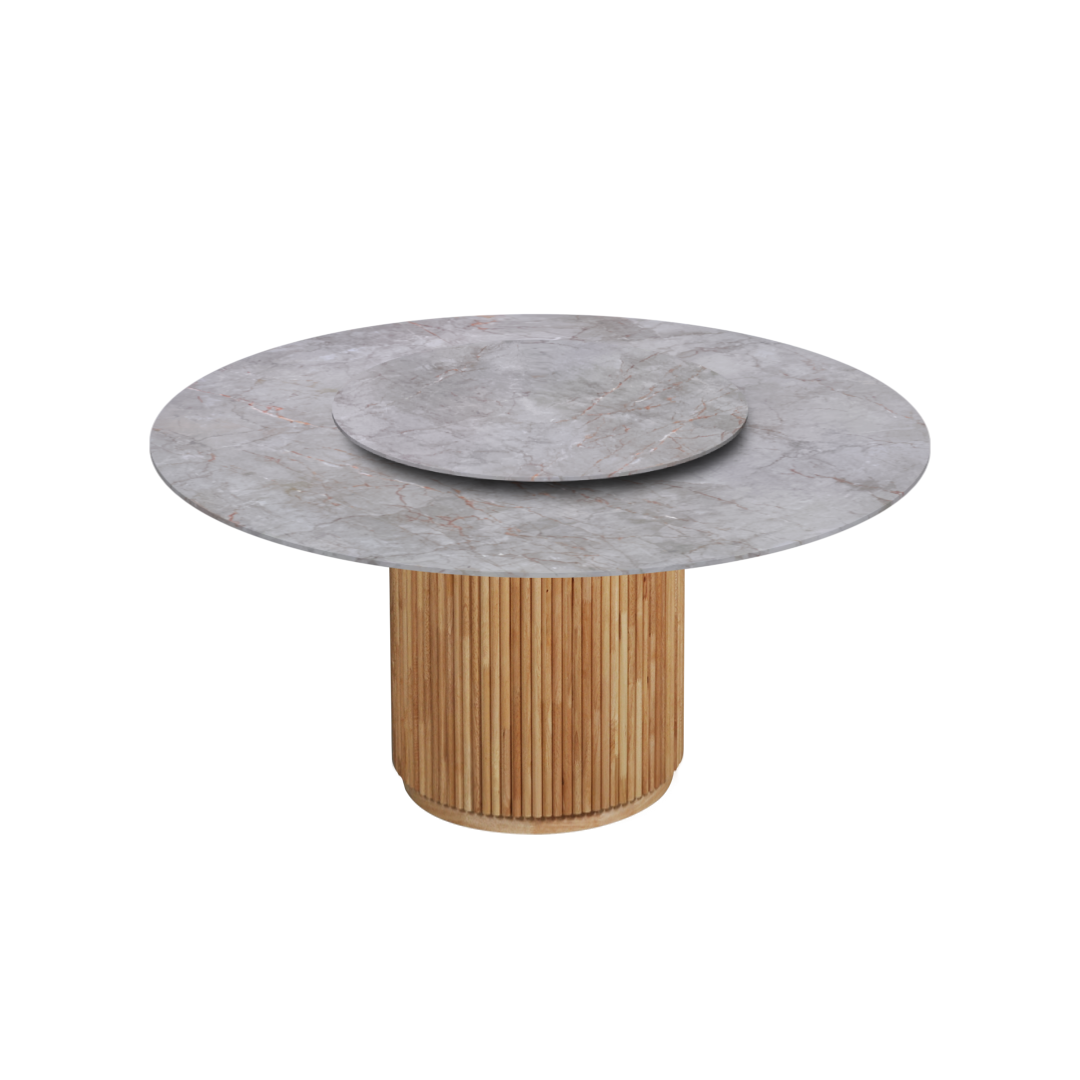 5ft Round Crema Nova Natural Marble Dining Table
