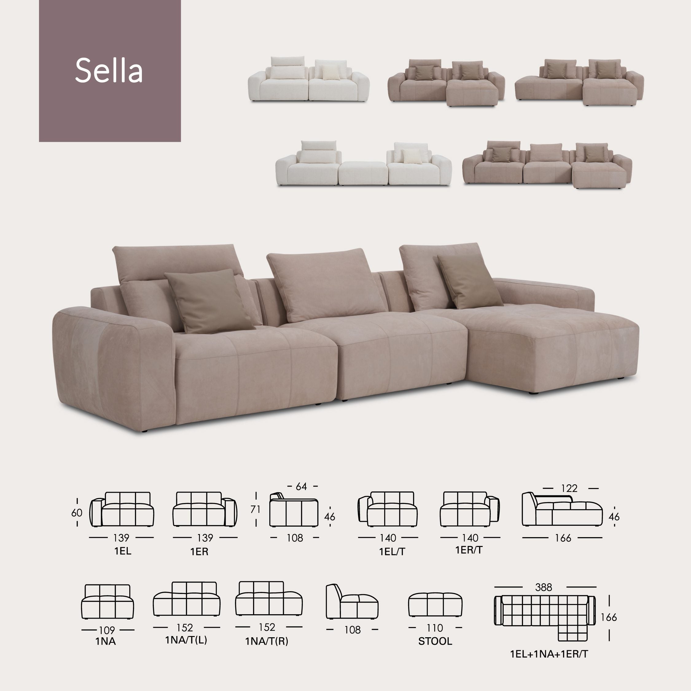 SELLA – Oversized Deep Seat Sofa