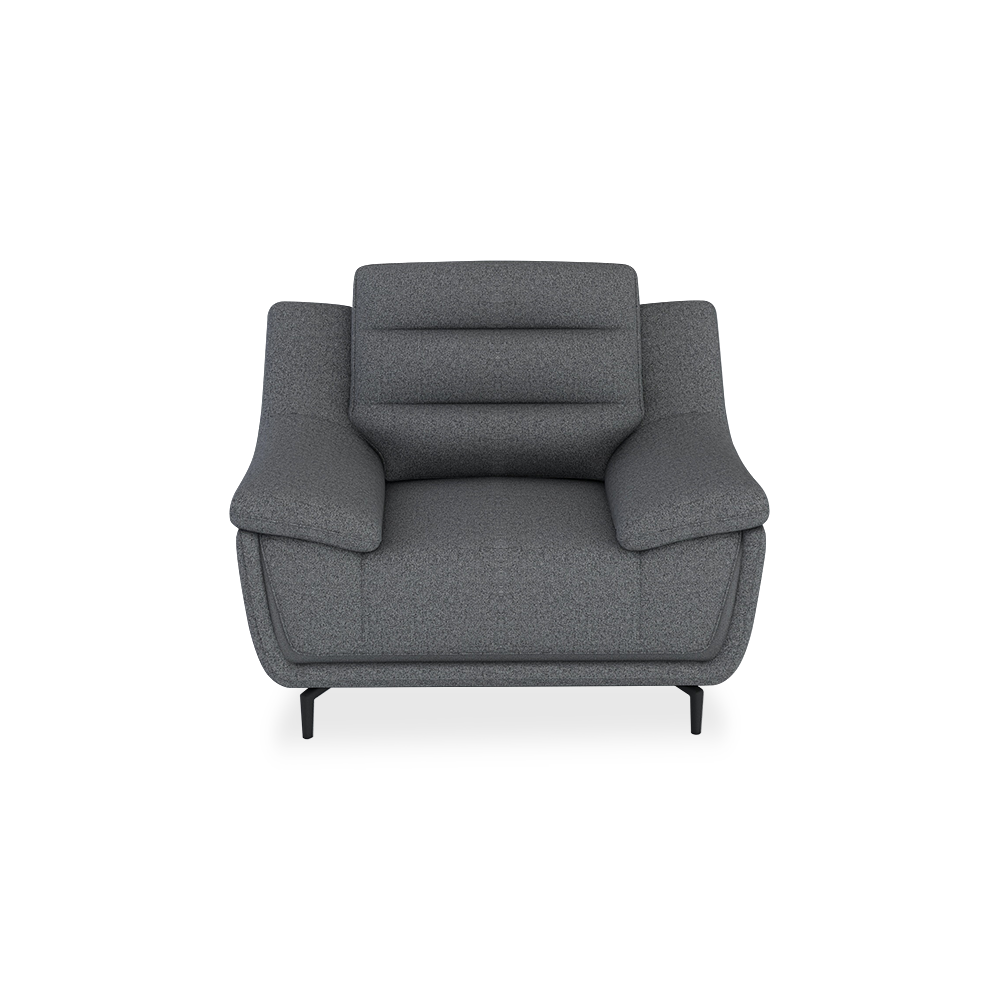 OVERLAND - High Back Fabric / Leather Sofa (1-seater)