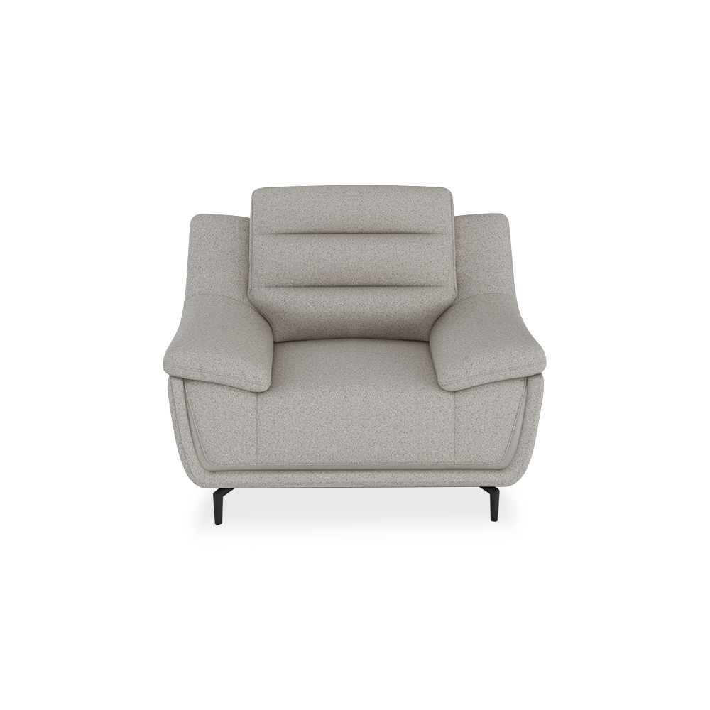 OVERLAND - High Back Fabric / Leather Sofa (1-seater)