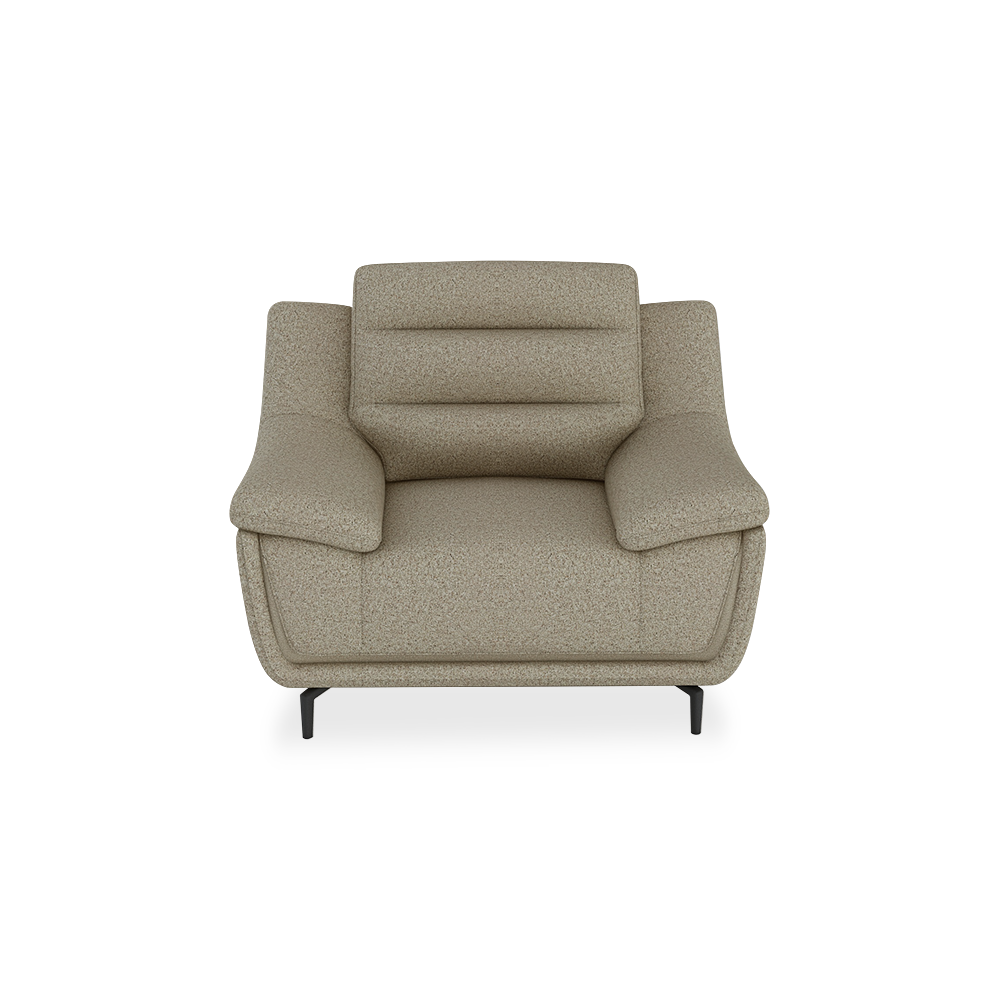 OVERLAND - High Back Fabric / Leather Sofa (1-seater)