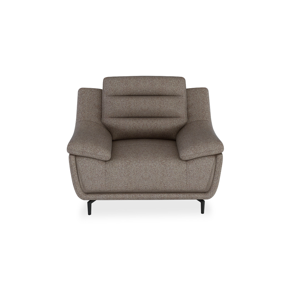 OVERLAND - High Back Fabric / Leather Sofa (1-seater)