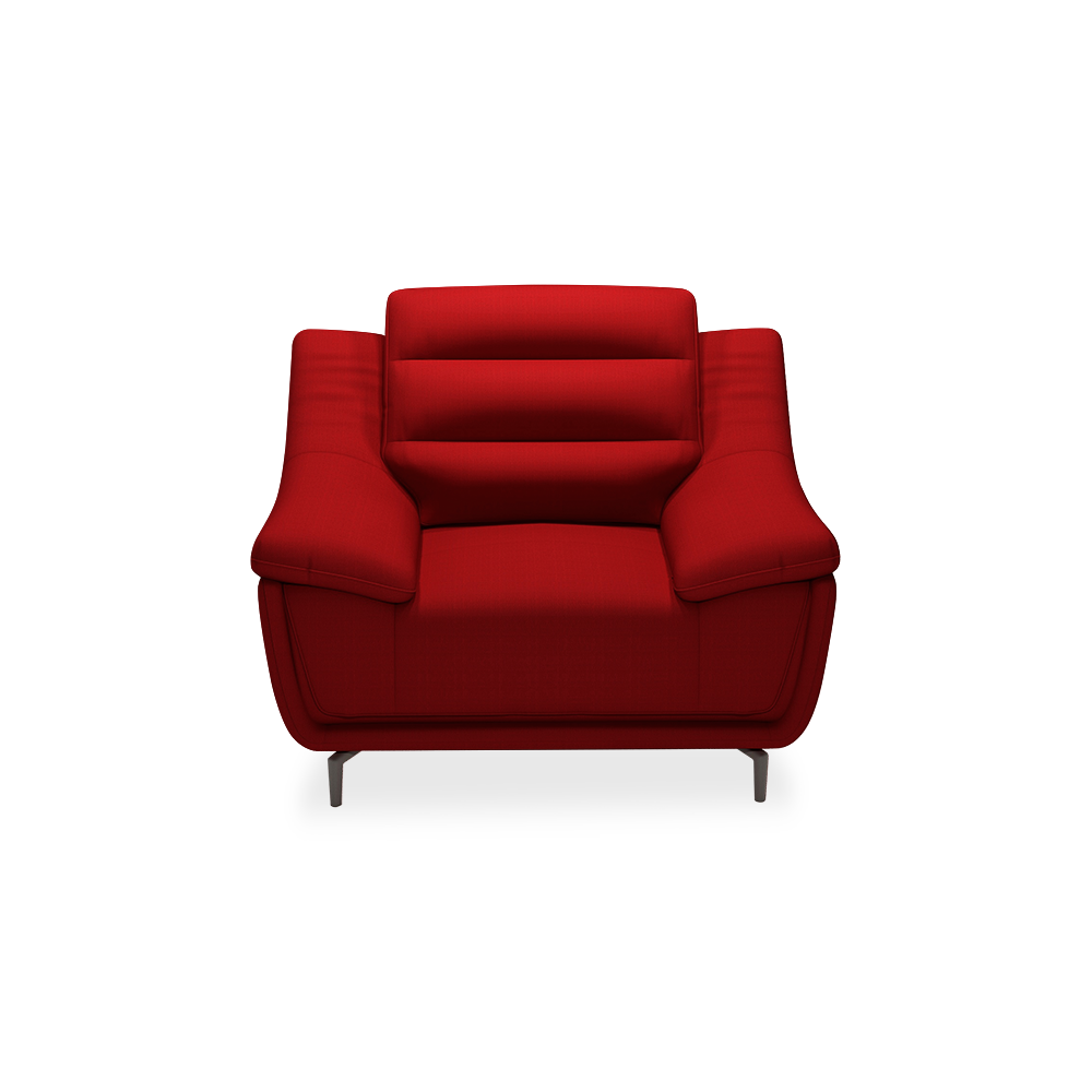 OVERLAND - High Back Fabric / Leather Sofa (1-seater)
