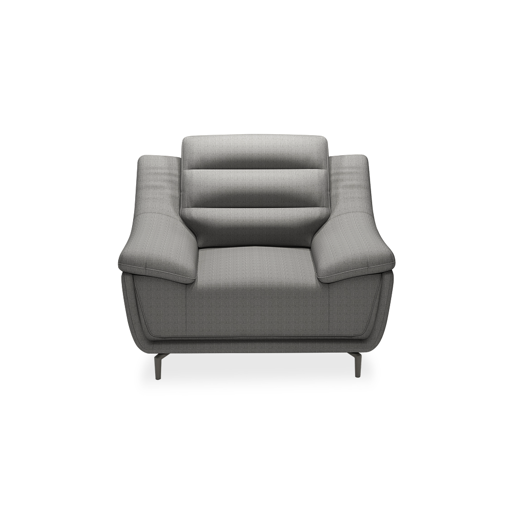 OVERLAND - High Back Fabric / Leather Sofa (1-seater)