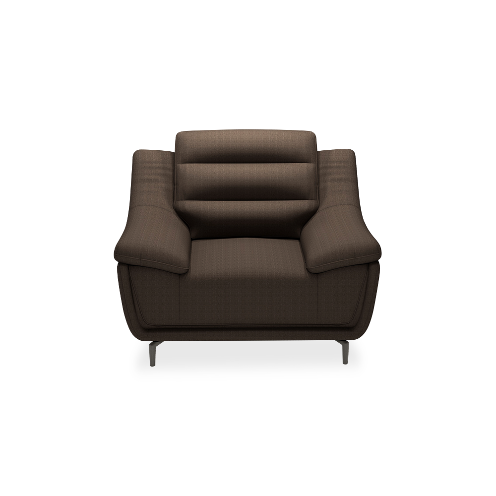 OVERLAND - High Back Fabric / Leather Sofa (1-seater)