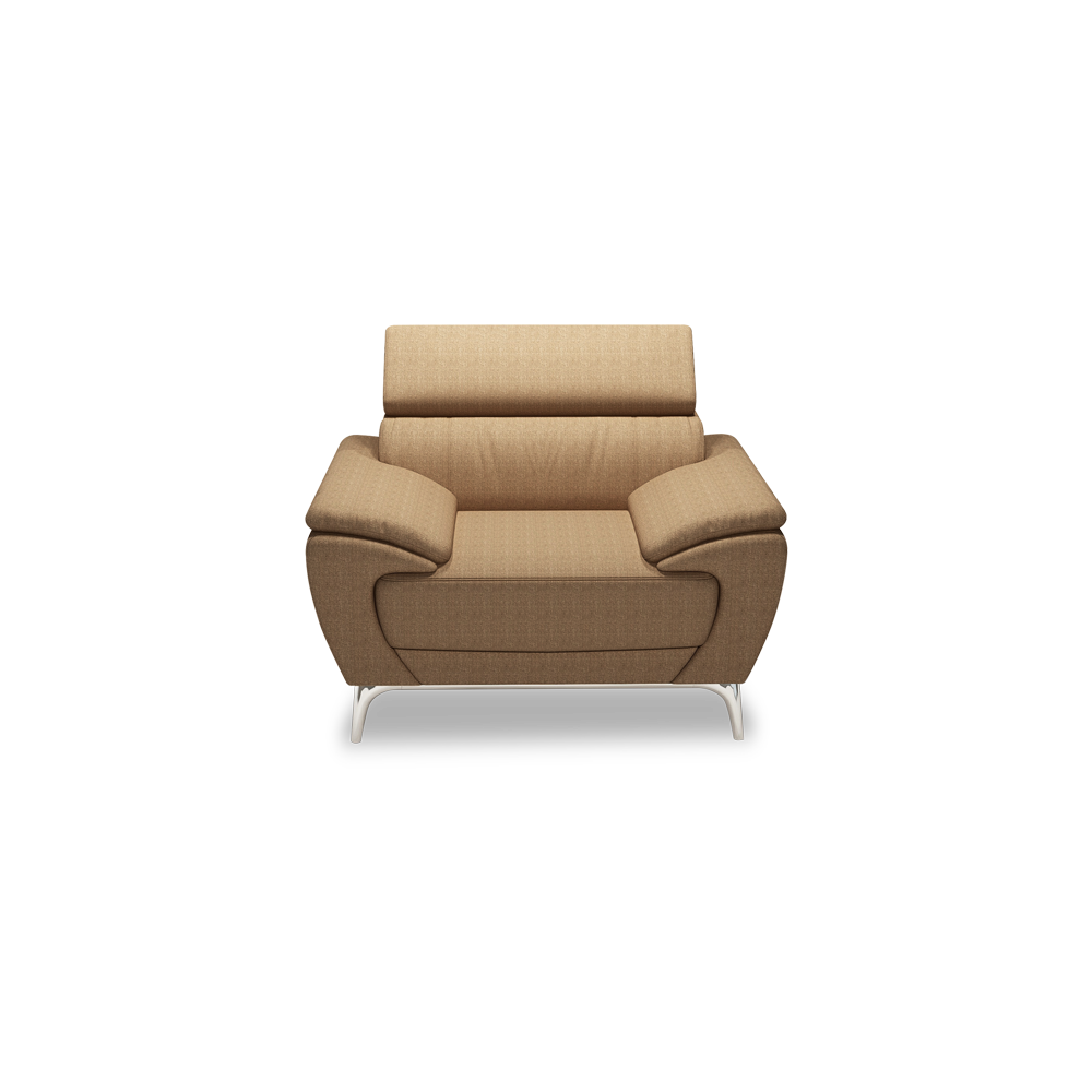 VICHY - Adjustable Headrest Fabric / Leather Sofa (1-seater)