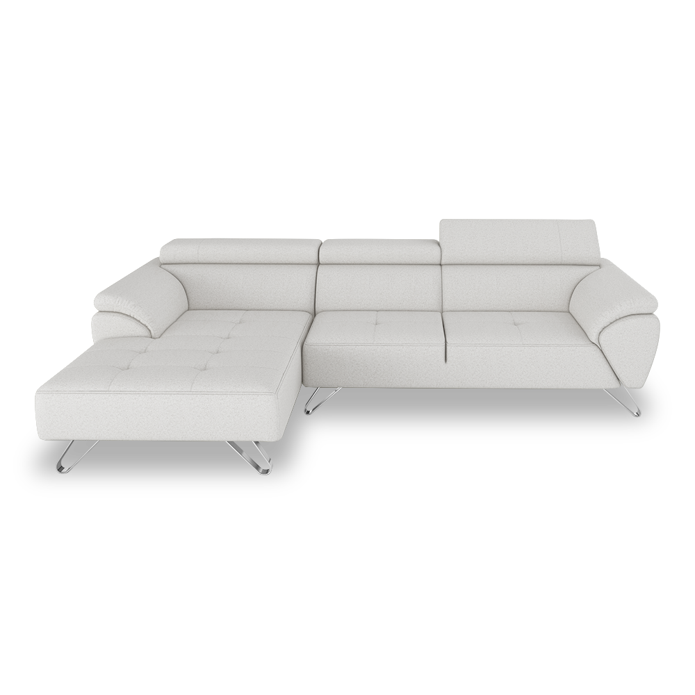 VICTOR - Adjustable Headrest Fabric / Leather Sofa (1 / 2 / 3-seater / L-shaped)