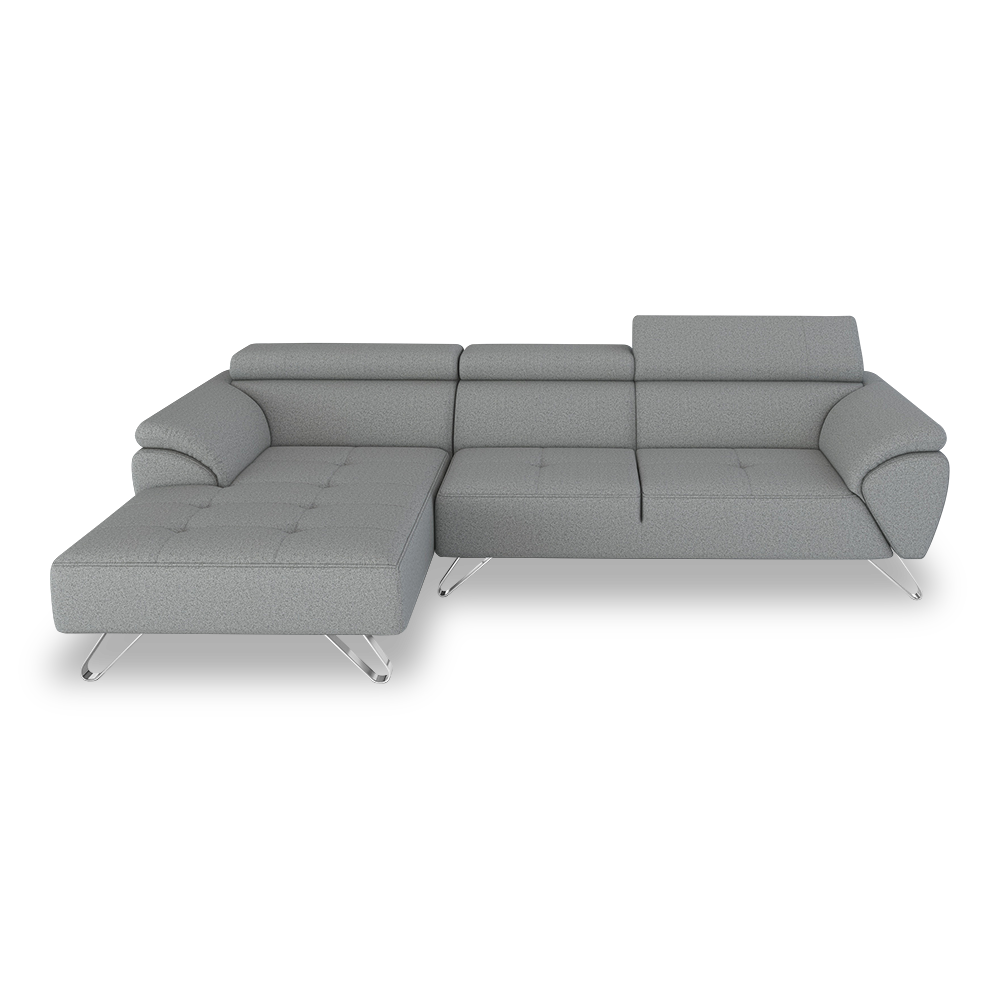 VICTOR - Adjustable Headrest Fabric / Leather Sofa (1 / 2 / 3-seater / L-shaped)