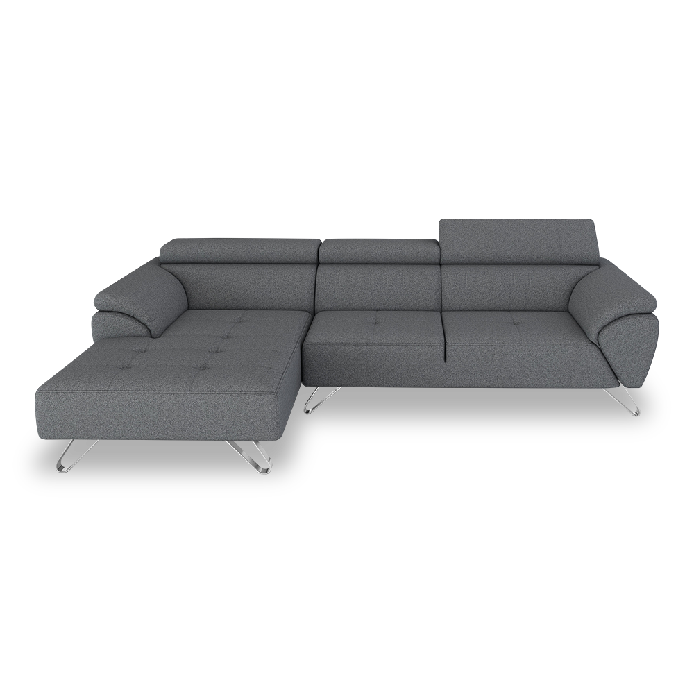 VICTOR - Adjustable Headrest Fabric / Leather Sofa (1 / 2 / 3-seater / L-shaped)