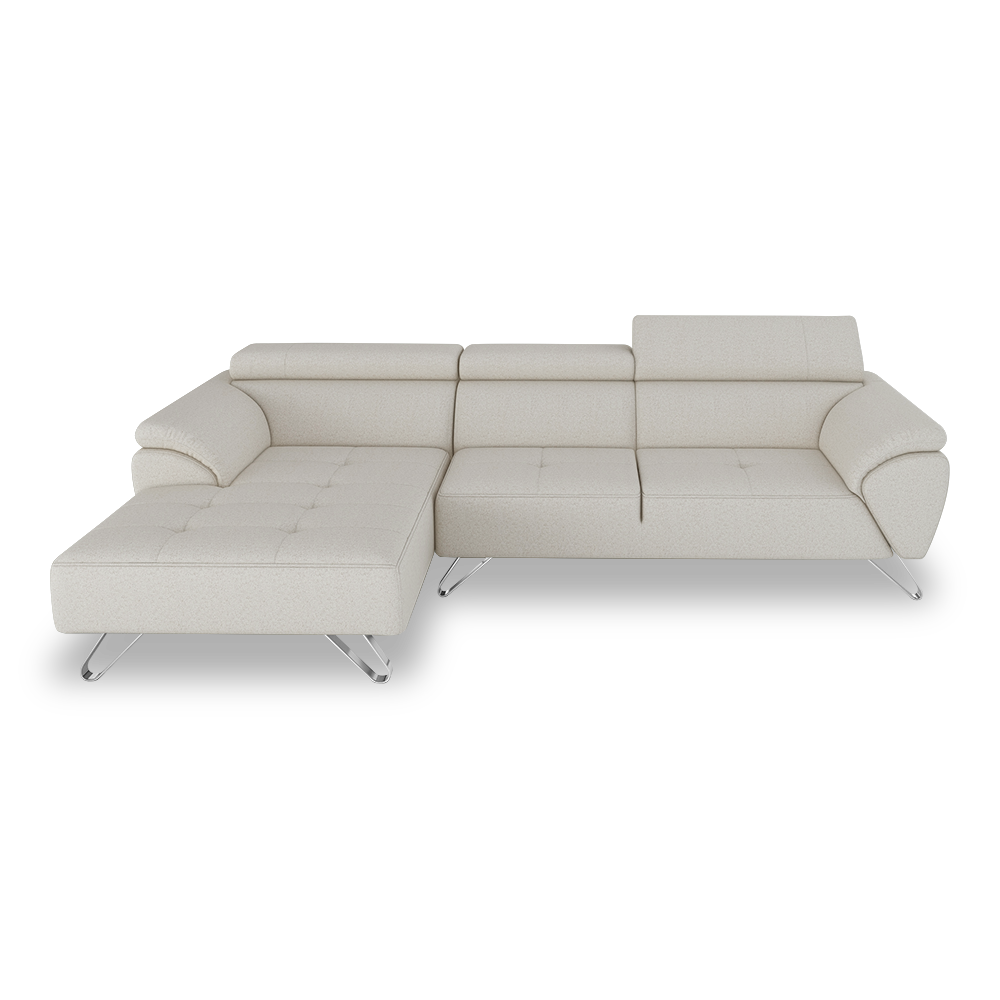 VICTOR - Adjustable Headrest Fabric / Leather Sofa (1 / 2 / 3-seater / L-shaped)