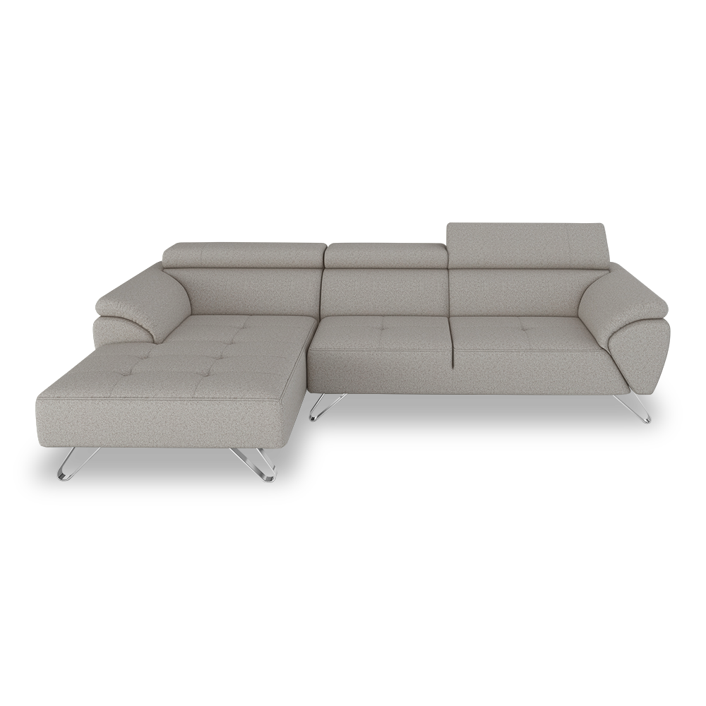 VICTOR - Adjustable Headrest Fabric / Leather Sofa (1 / 2 / 3-seater / L-shaped)