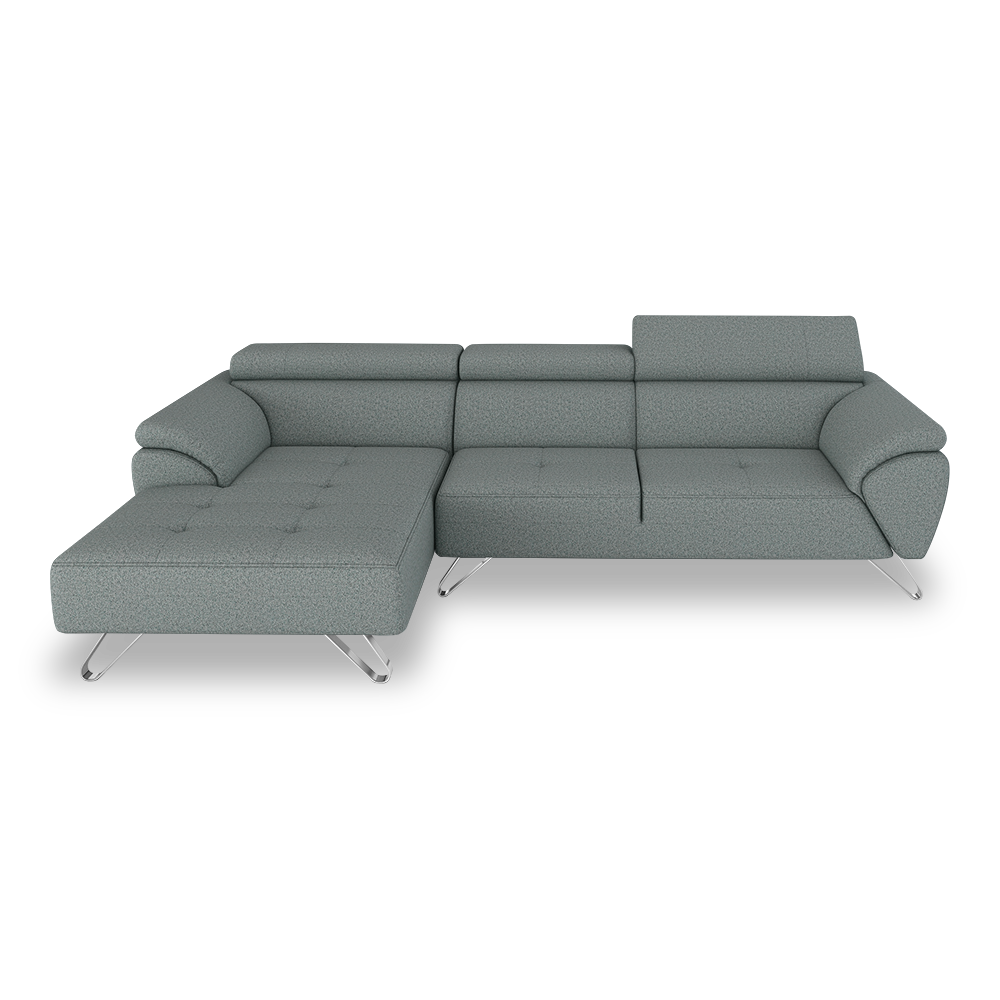 VICTOR - Adjustable Headrest Fabric / Leather Sofa (1 / 2 / 3-seater / L-shaped)