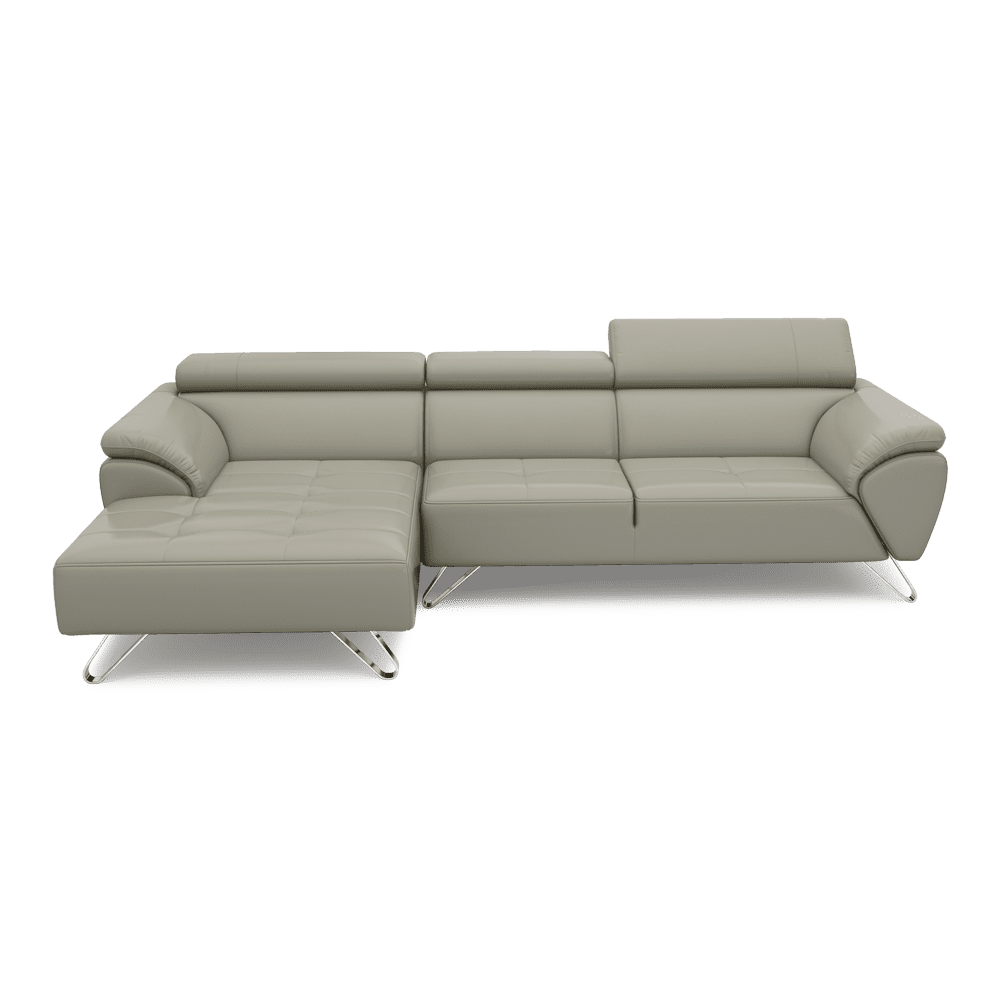 VICTOR - Adjustable Headrest Fabric / Leather Sofa (1 / 2 / 3-seater / L-shaped)