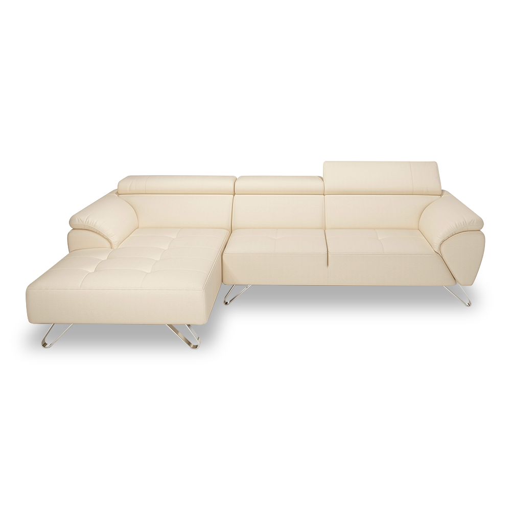 VICTOR - Adjustable Headrest Fabric / Leather Sofa (1 / 2 / 3-seater / L-shaped)