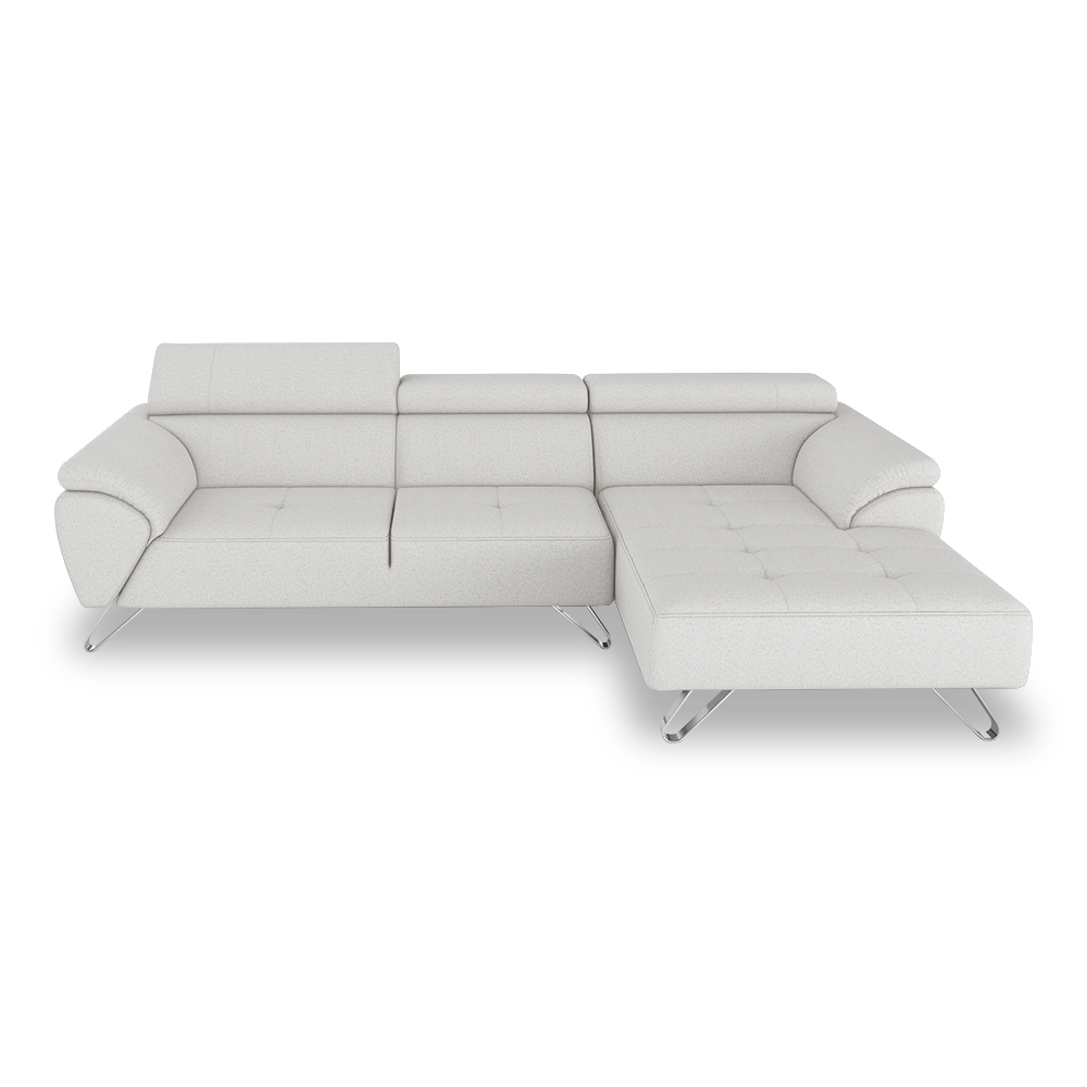 VICTOR - Adjustable Headrest Fabric / Leather Sofa (1 / 2 / 3-seater / L-shaped)