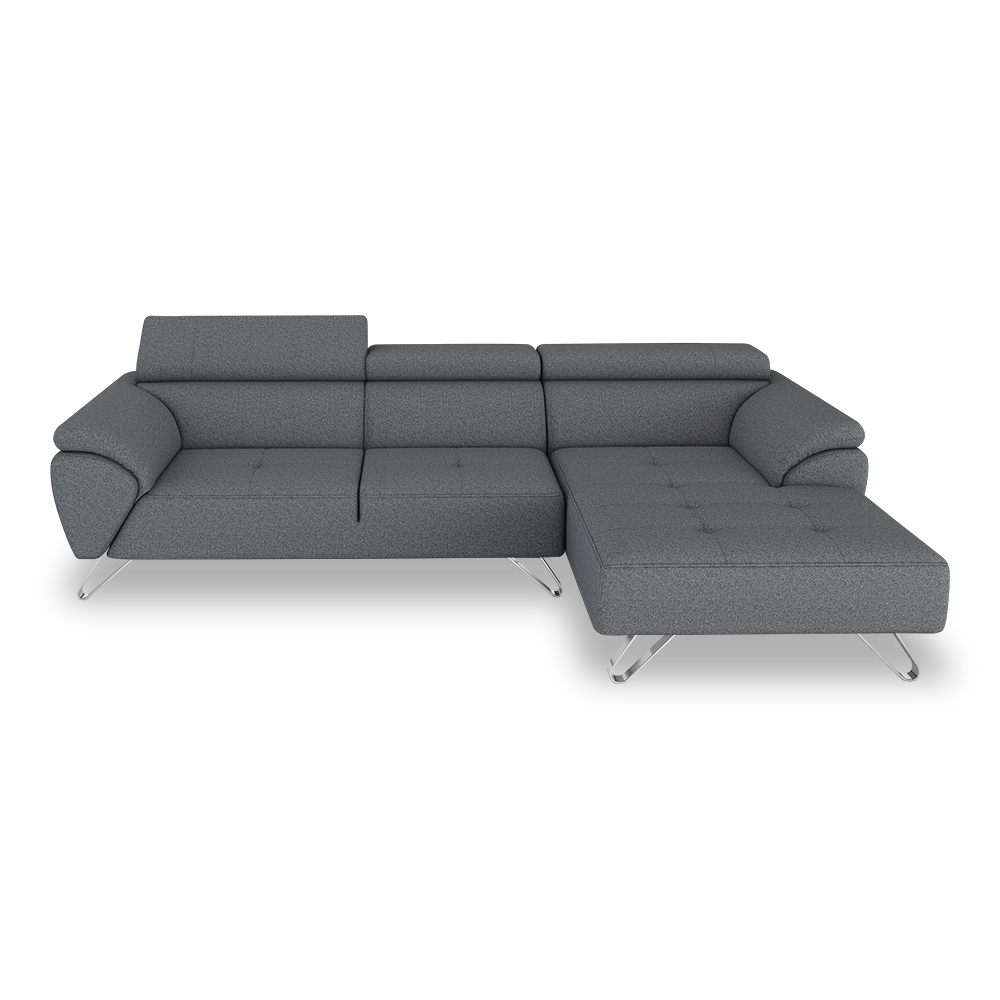 VICTOR - Adjustable Headrest Fabric / Leather Sofa (1 / 2 / 3-seater / L-shaped)