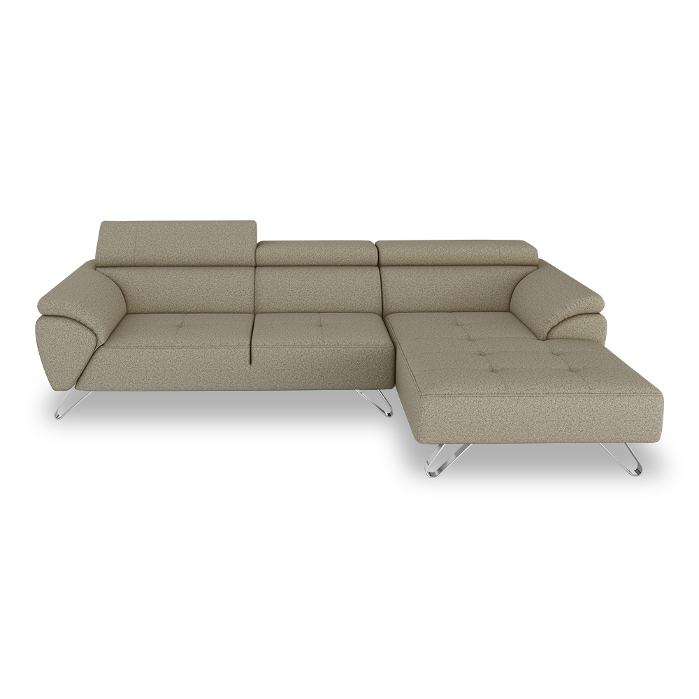 VICTOR - Adjustable Headrest Fabric / Leather Sofa (1 / 2 / 3-seater / L-shaped)