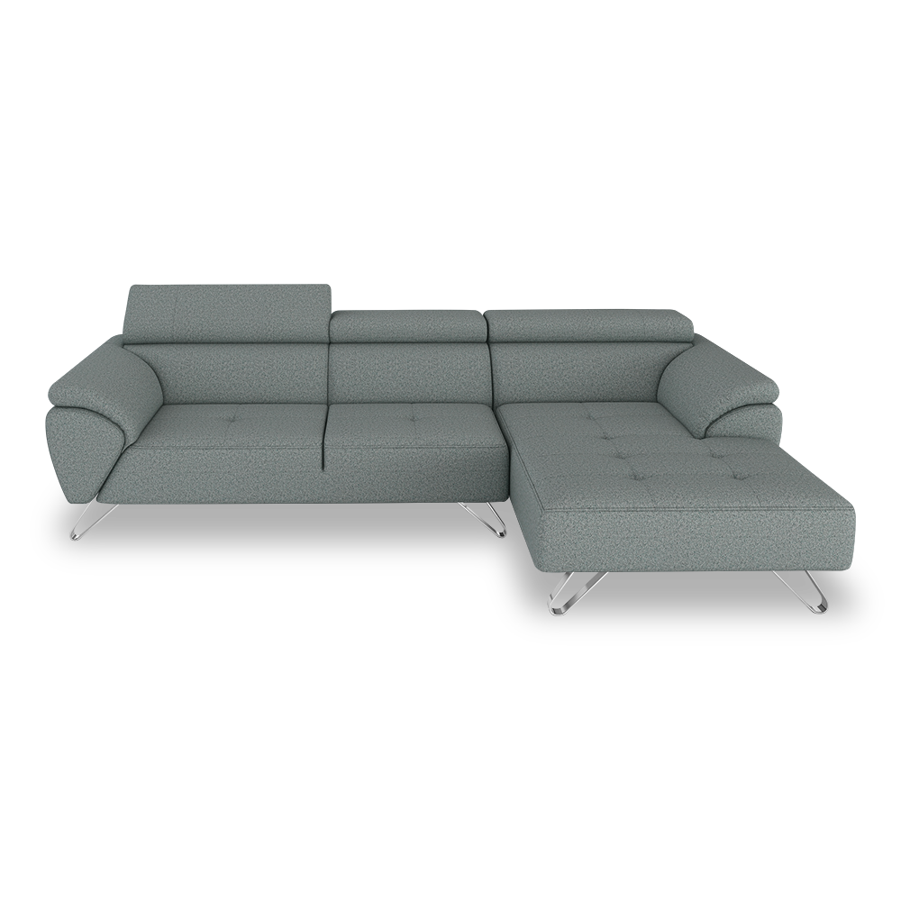 VICTOR - Adjustable Headrest Fabric / Leather Sofa (1 / 2 / 3-seater / L-shaped)