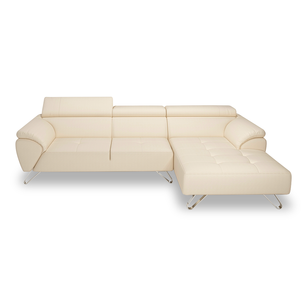 VICTOR - Adjustable Headrest Fabric / Leather Sofa (1 / 2 / 3-seater / L-shaped)