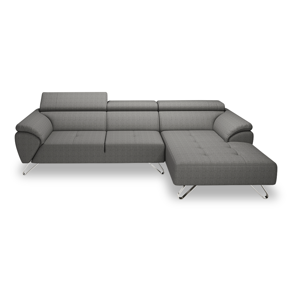 VICTOR - Adjustable Headrest Fabric / Leather Sofa (1 / 2 / 3-seater / L-shaped)