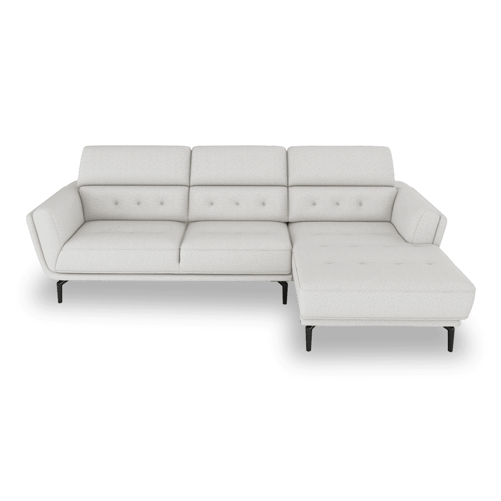 PERNOD - Fabric / Leather L-Shaped Sofa (Left & Right)