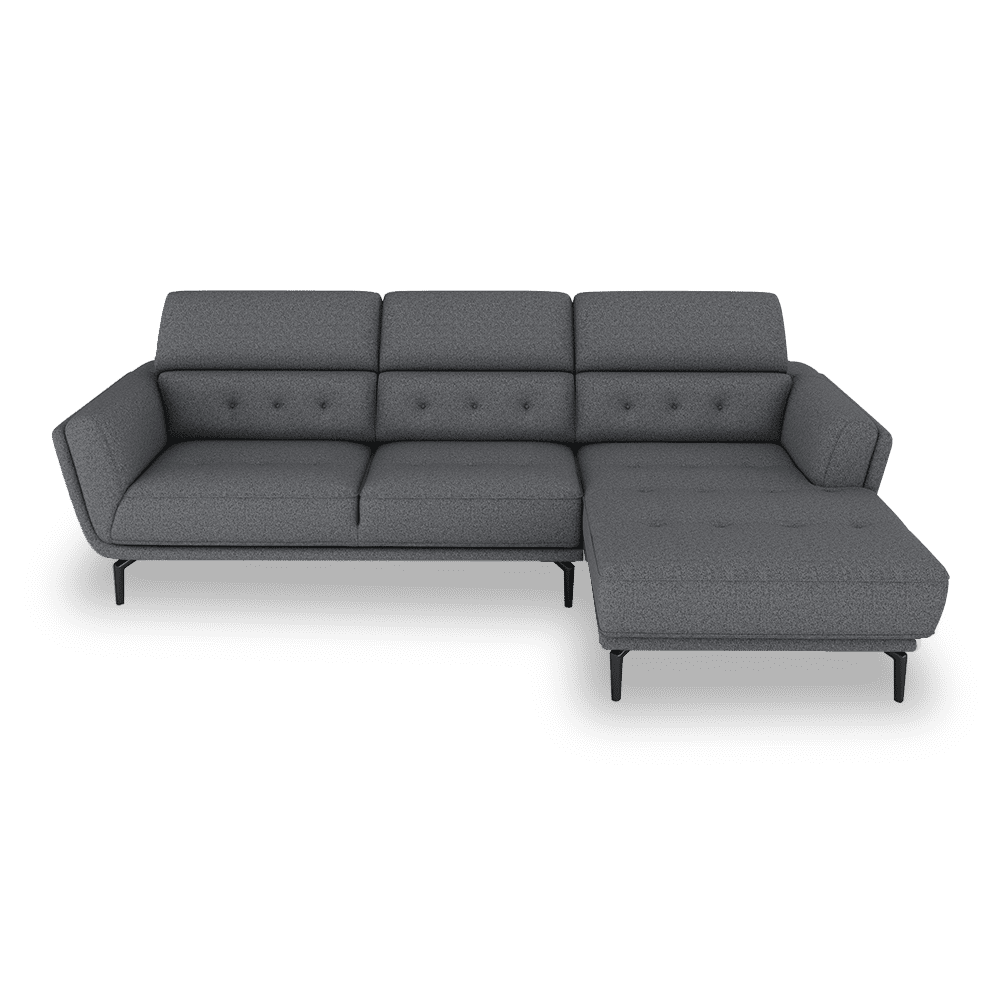 PERNOD - Fabric / Leather L-Shaped Sofa (Left & Right)