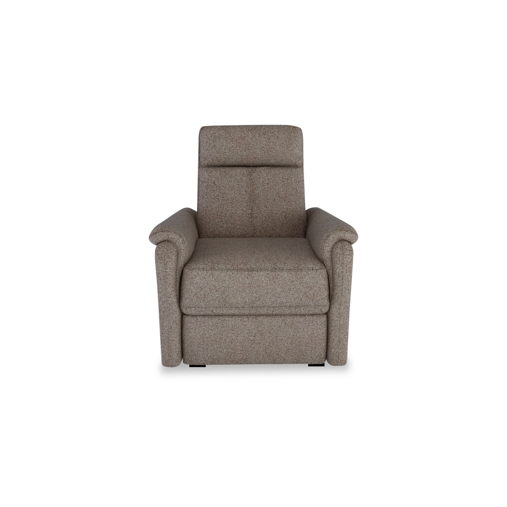 SAND - Recliner Fabric / Leather Sofa (1-seater)