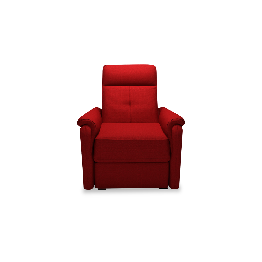 SAND - Recliner Fabric / Leather Sofa (1-seater)