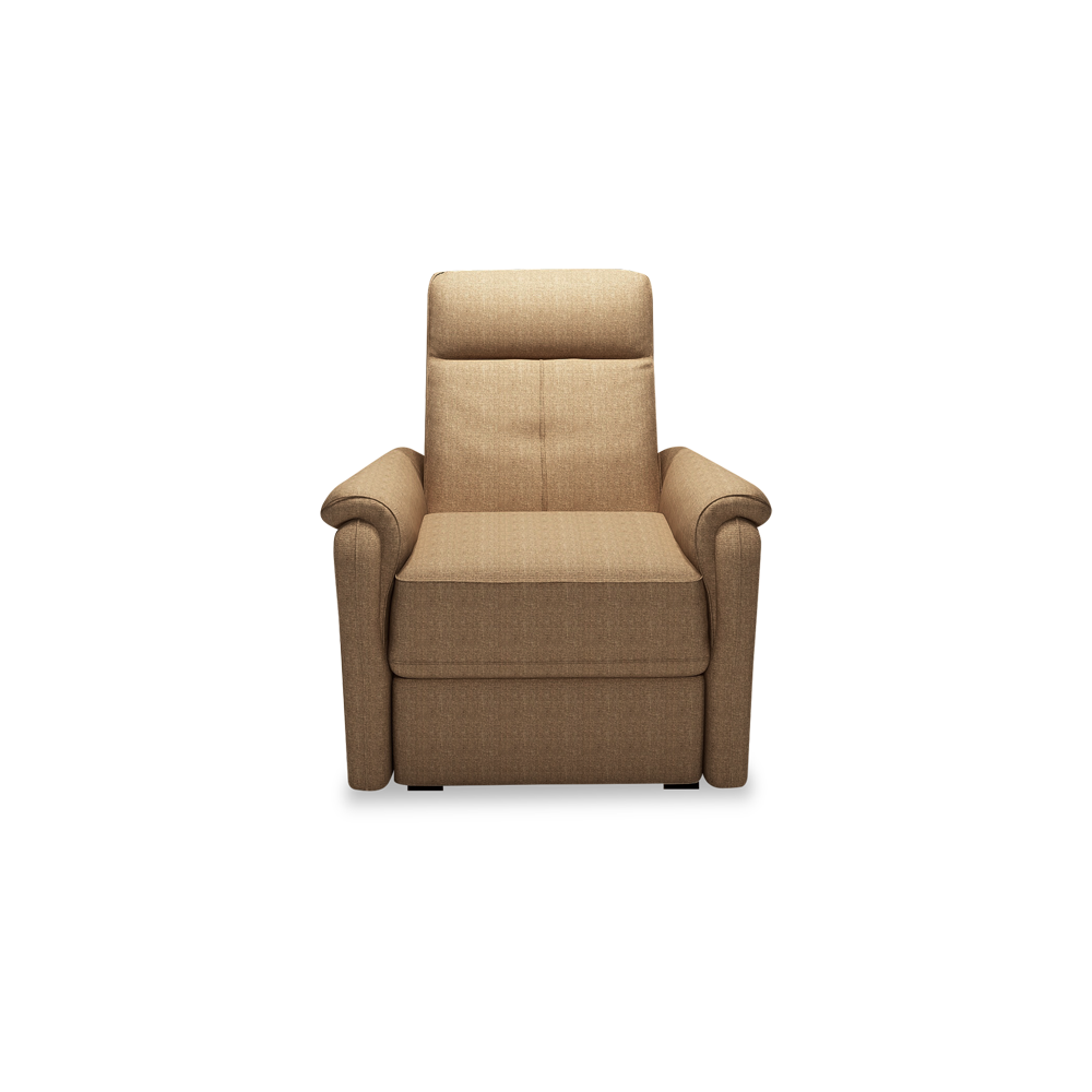 SAND - Recliner Fabric / Leather Sofa (1-seater)